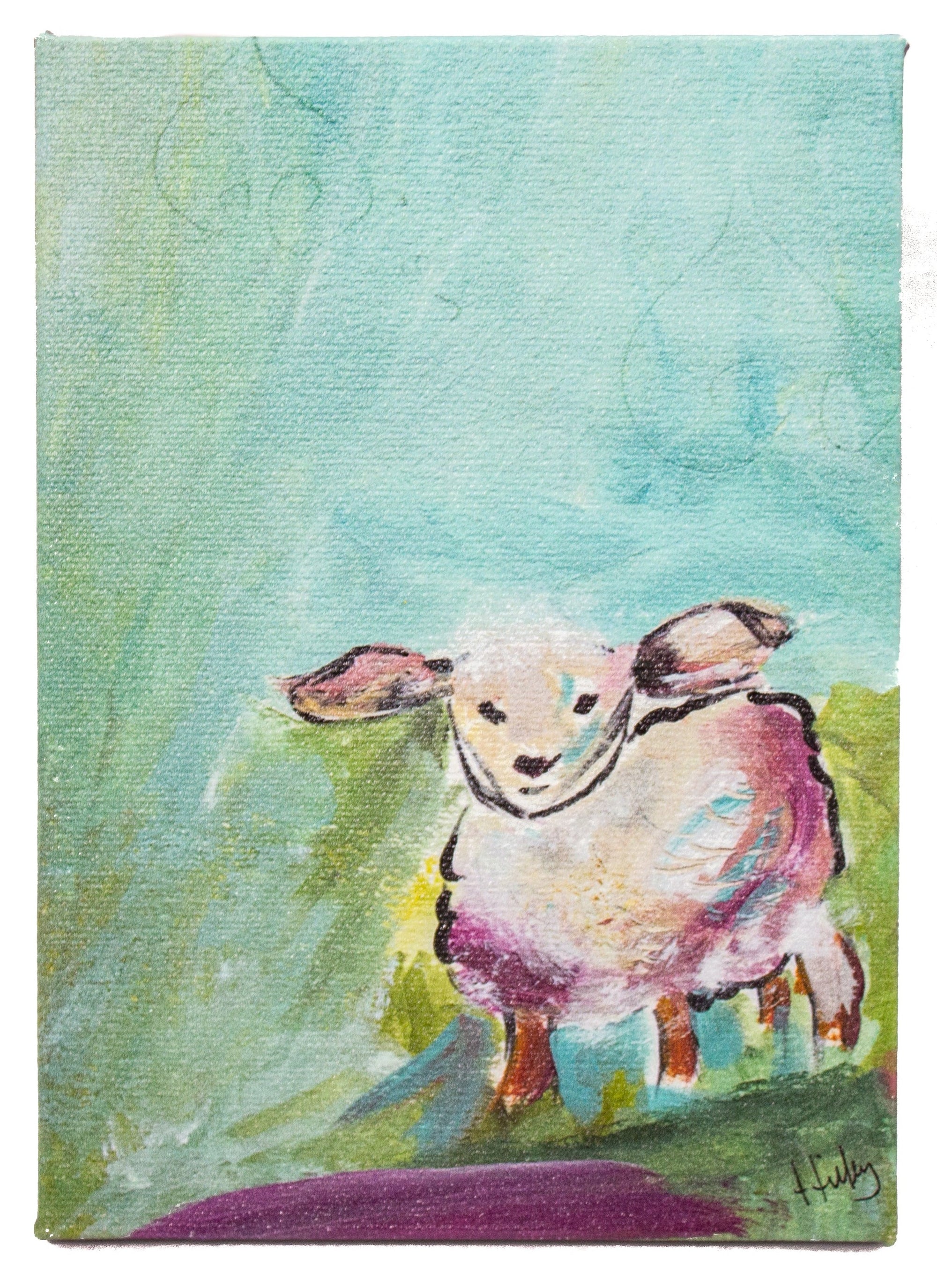 Sheep Matted Print (5x7)