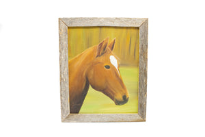 Grayson Ponies Oil Painting on Canvas (Framed 19x25x23.25")