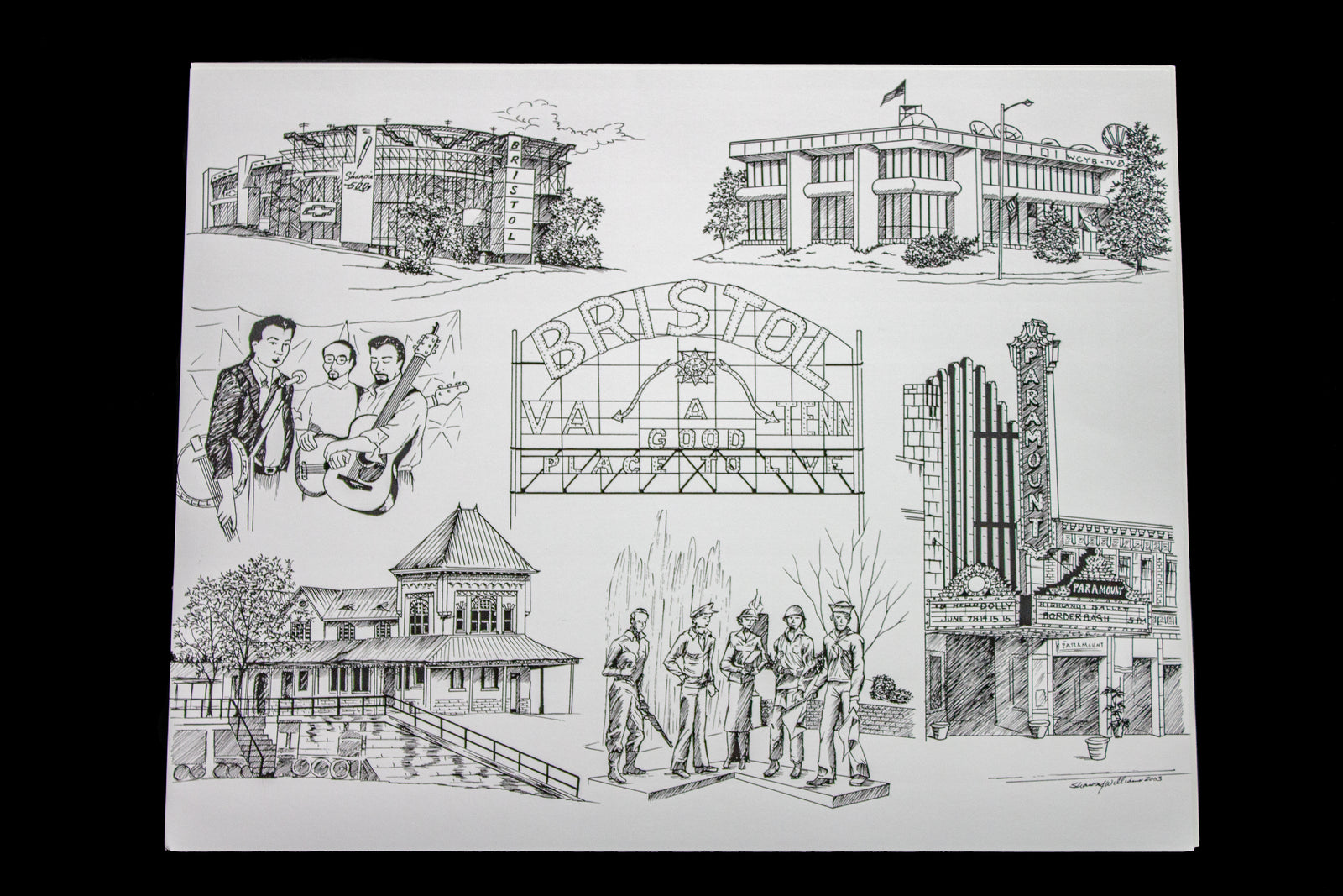 Bristol Print (Black/White)