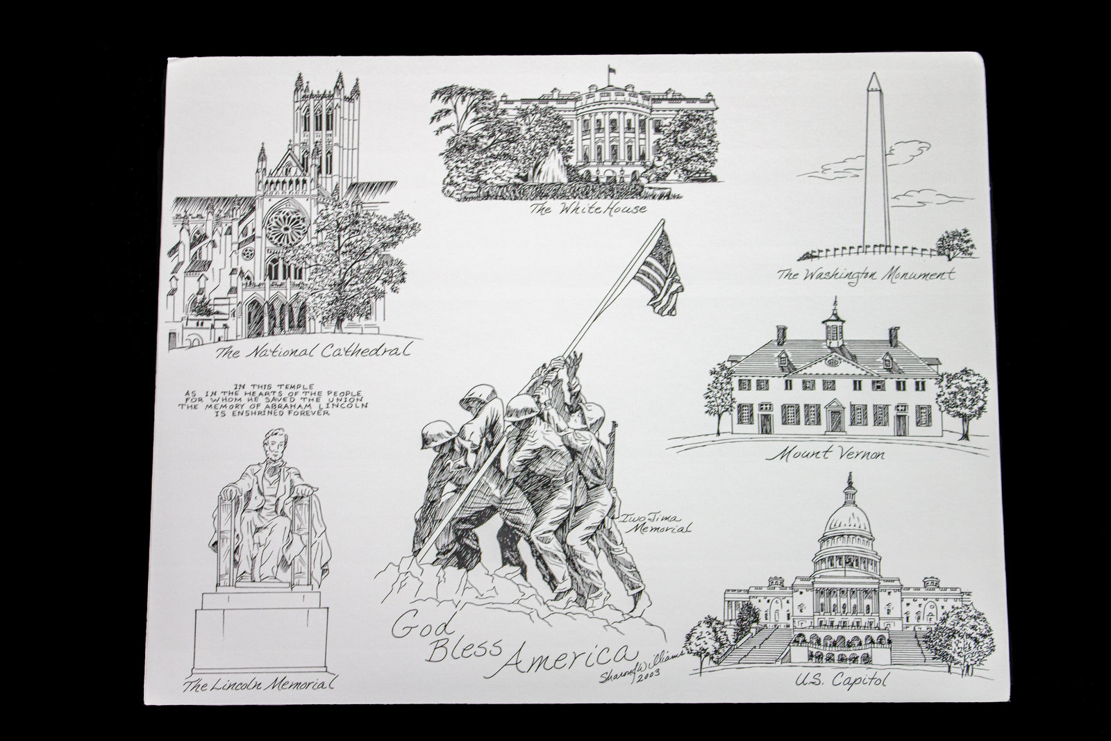 Washington DC Print (Black/White)