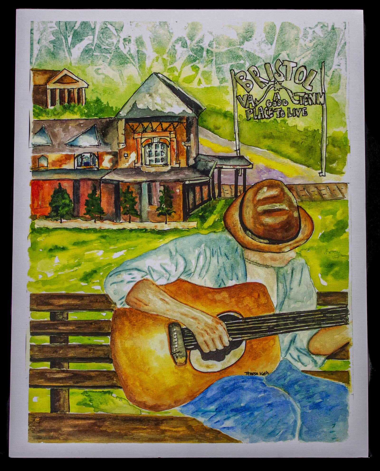 Guitar Man by Train Station