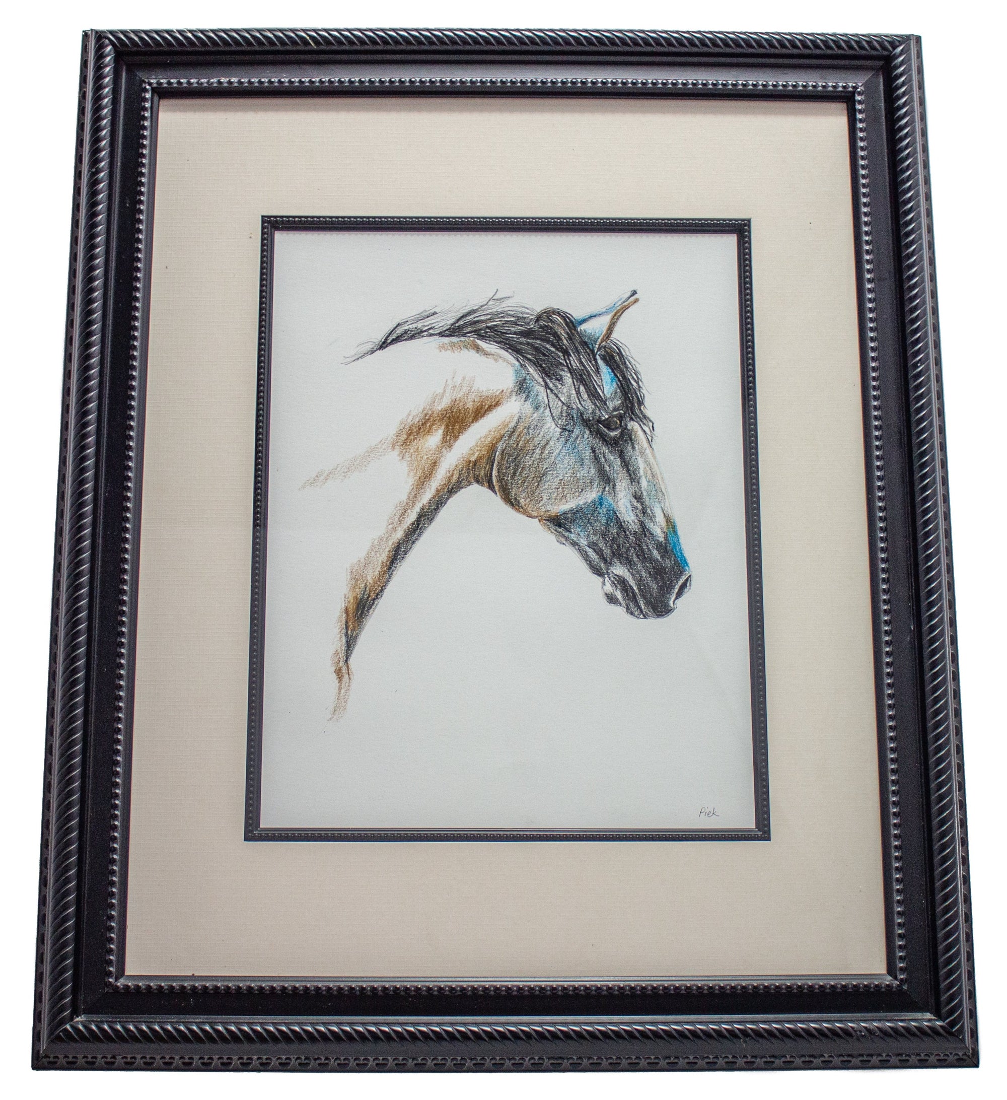 Cowhorse Drawing (Framed)