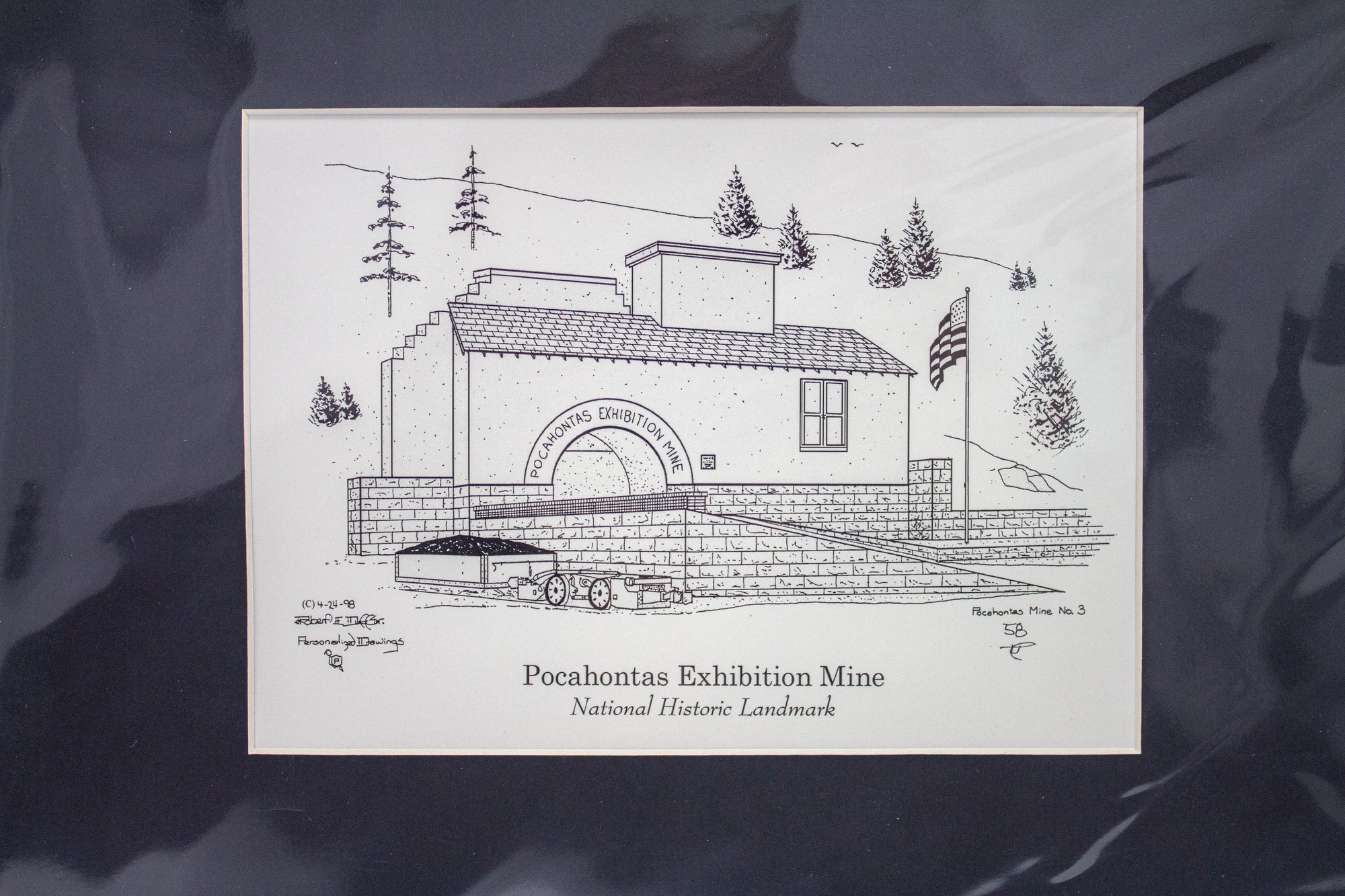 Pocahontas Mine-Matted Print 10x12