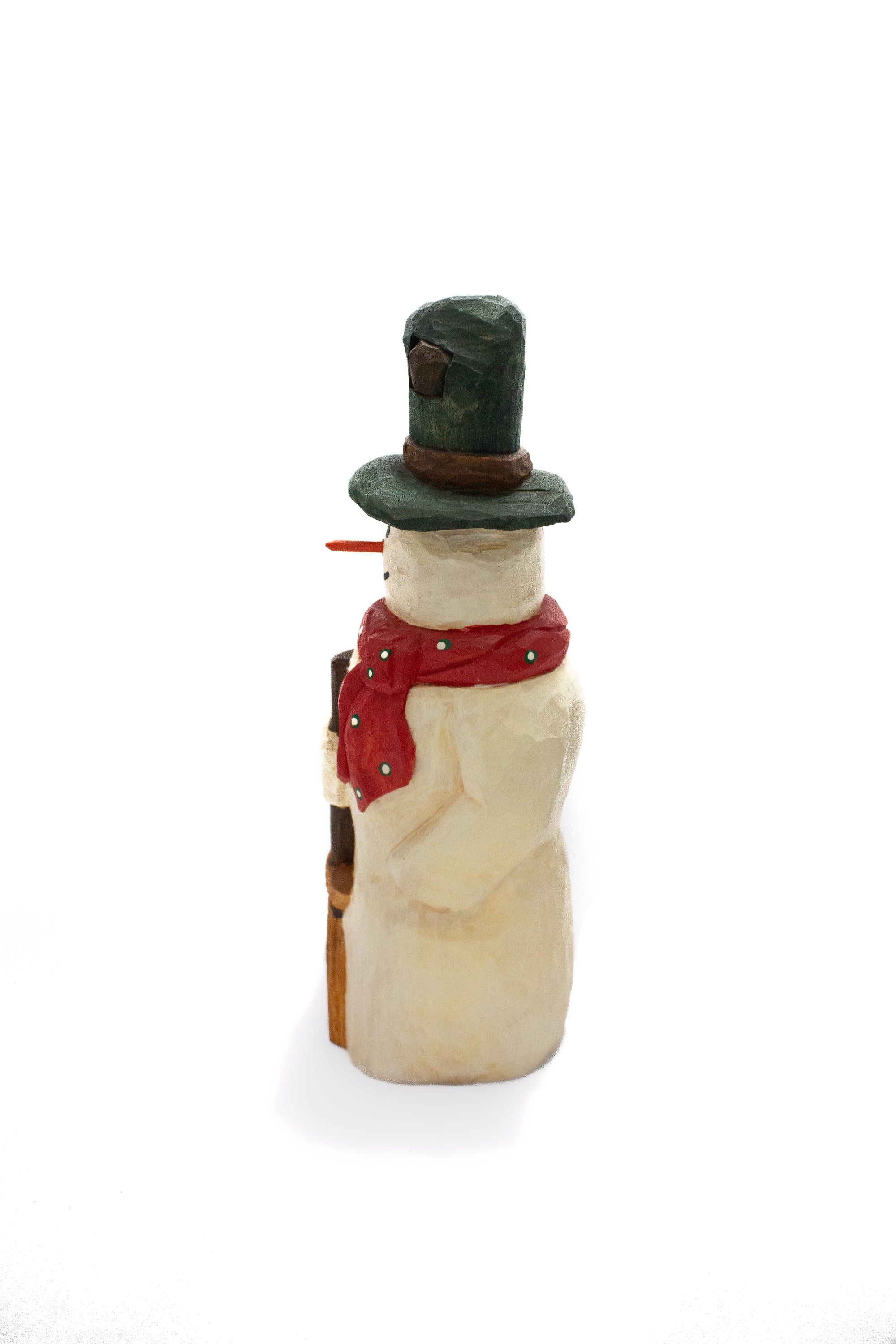 Wooden Snowman with Broom (Large)