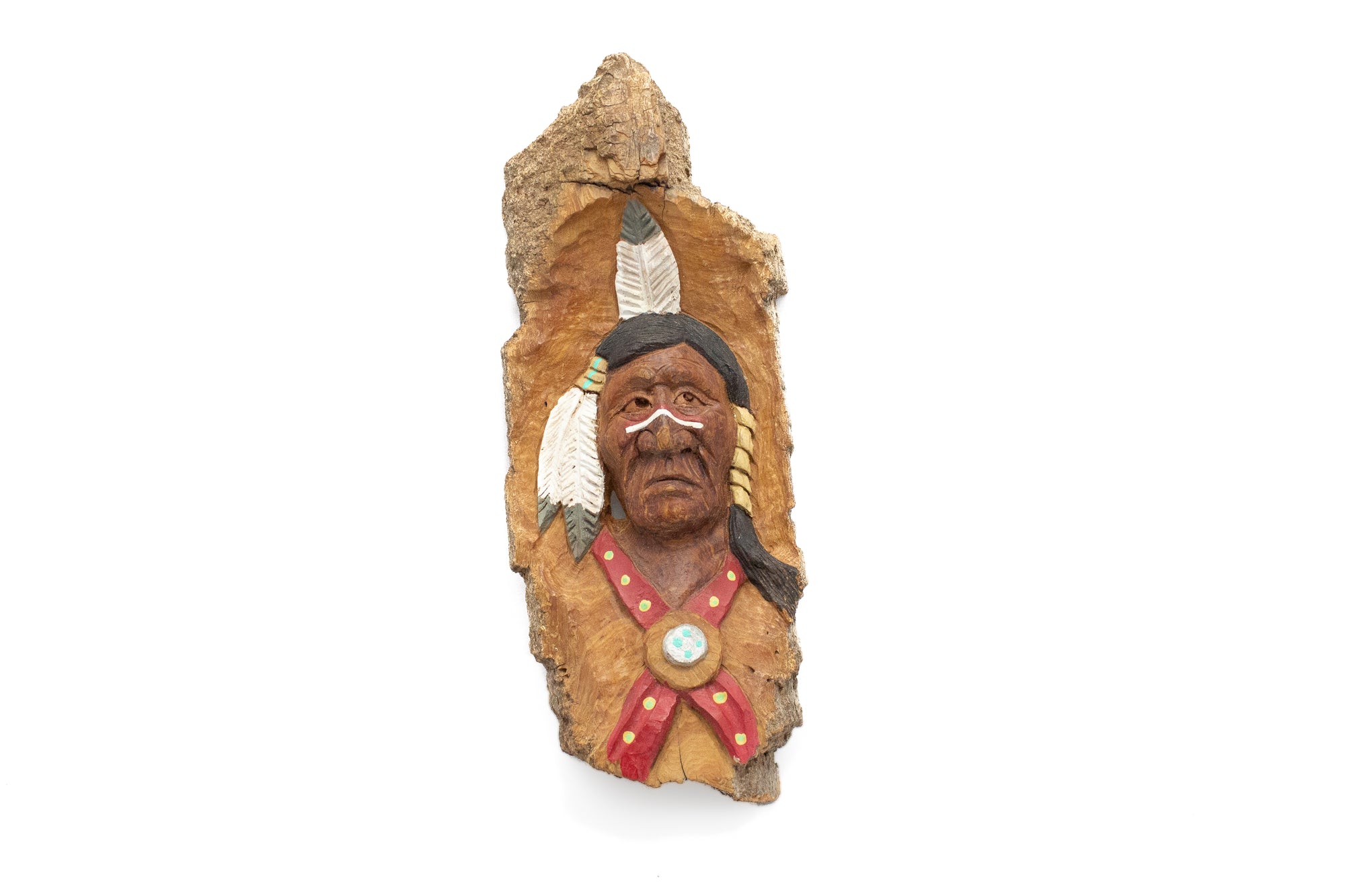 Wooden Native American Sculpture
