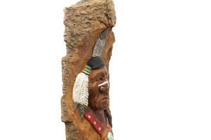 Wooden Native American Sculpture