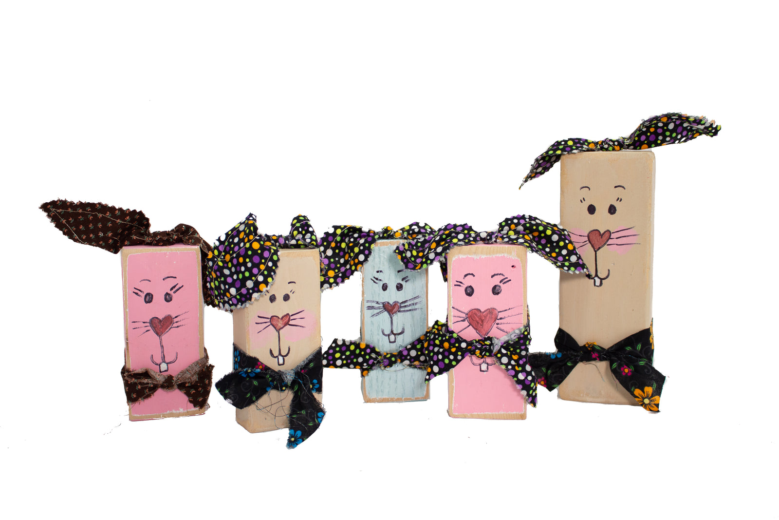 Painted Wood Bunnies