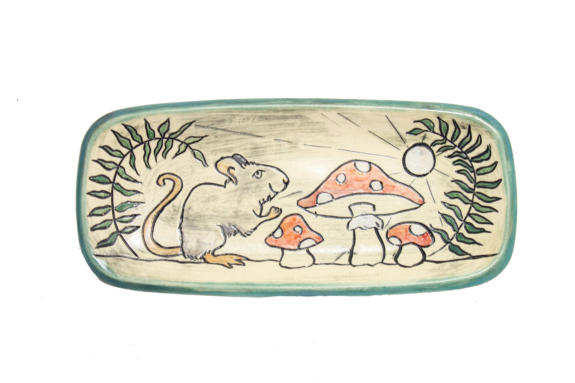 Mouse and Mushrooms (Small Tray)