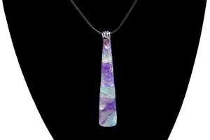 Marbled Blue and Purple Polymer Clay Jewelry