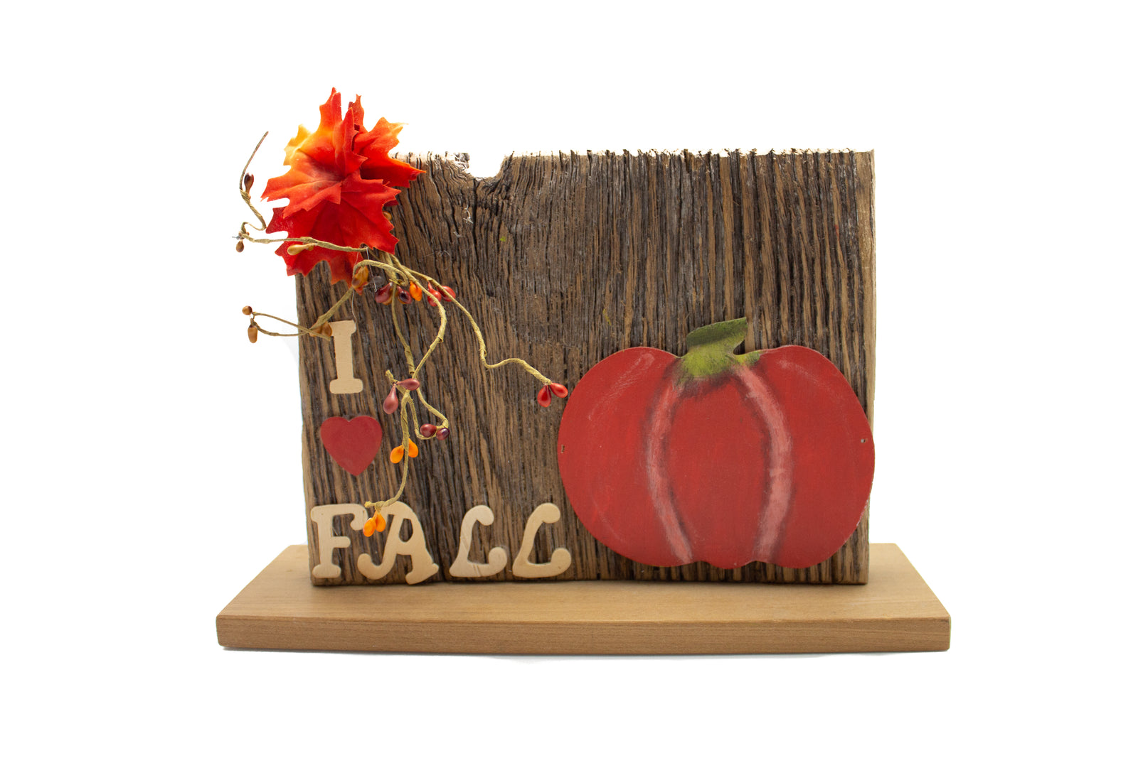 Sit-Up Wood Signs - I Love Fall