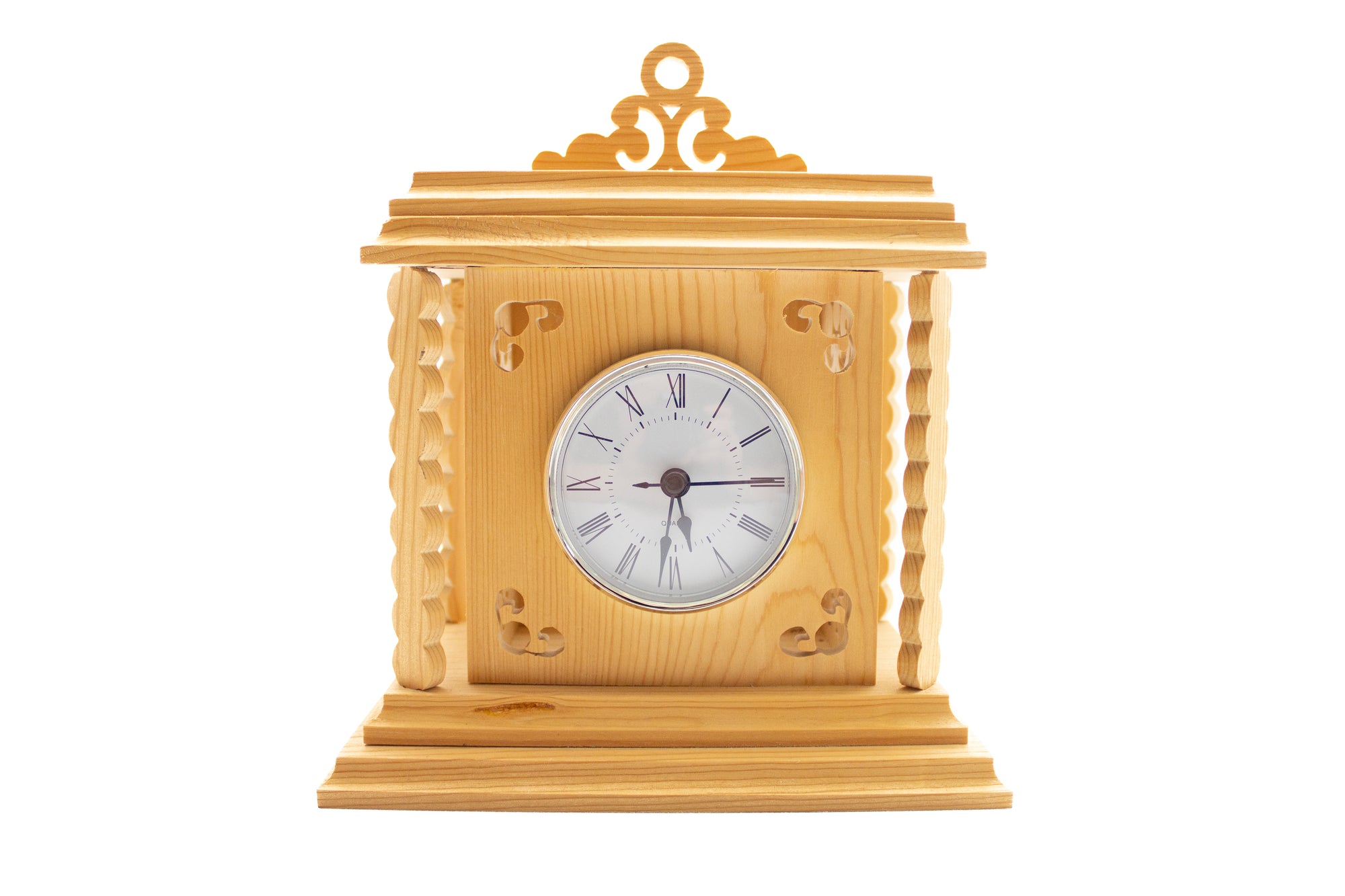 Wooden Floral Clock