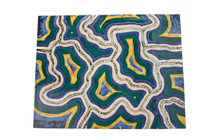 Ceramic Tile w/Hanger (Blue/Green/Yellow)