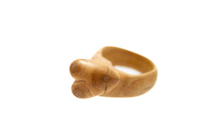 Green Wood Wizard Heart Tree Ring-Size 9