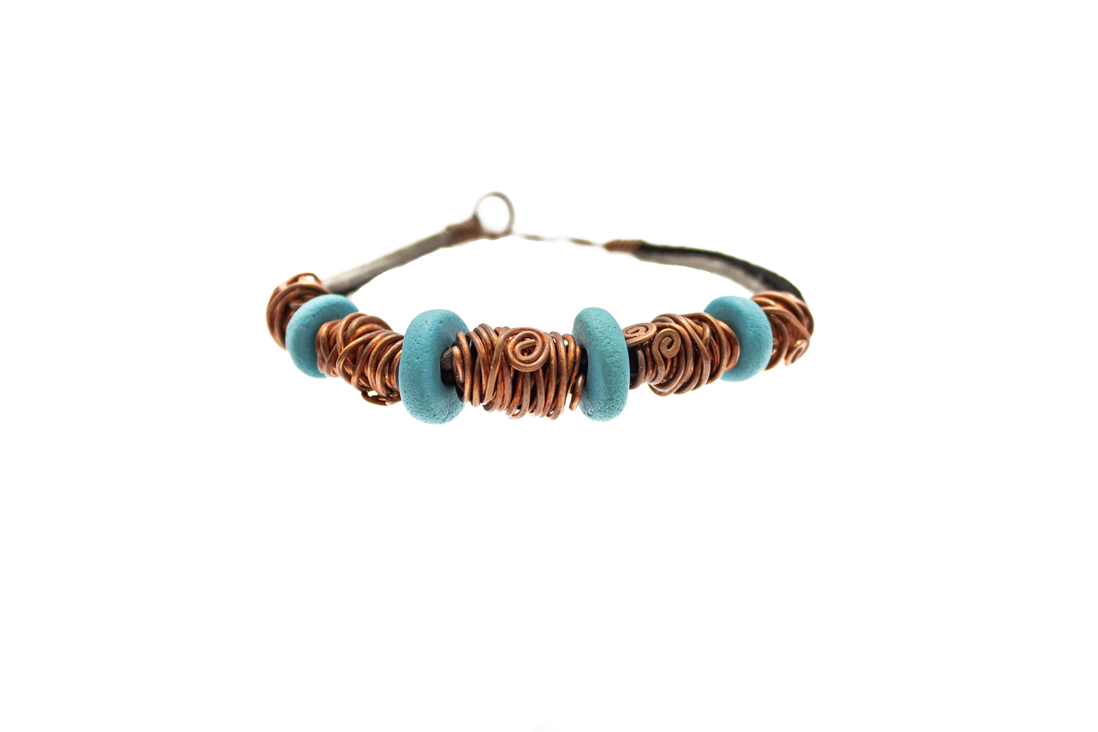 Polymer & Copper Bead Bracelet