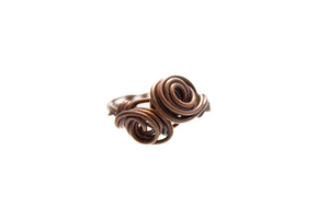 Copper Ring - Double Rose