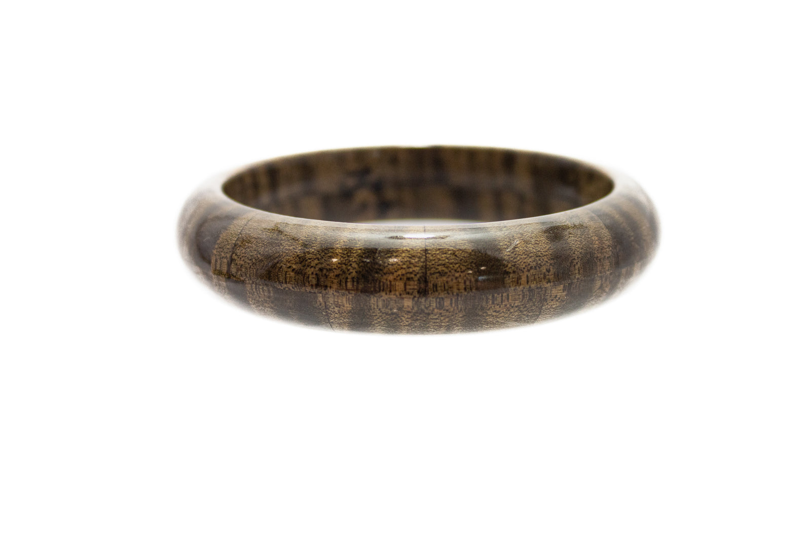 Slide-on Wooden Bracelet (Ebonized Curl Maple)