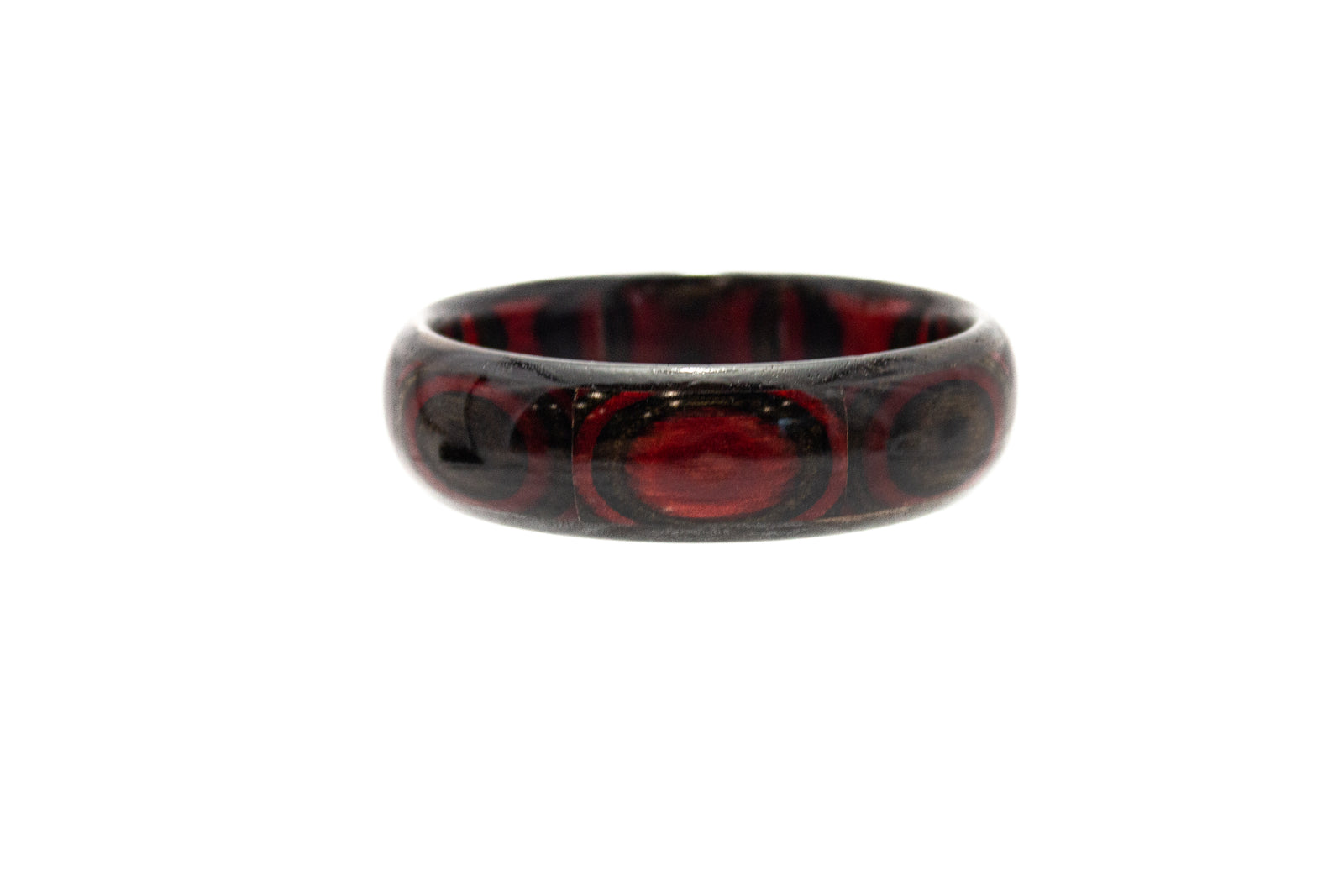 Slide-on Wooden Bracelet (Red Dymond)