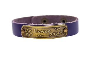 Leather Bracelets - Small Flower Power